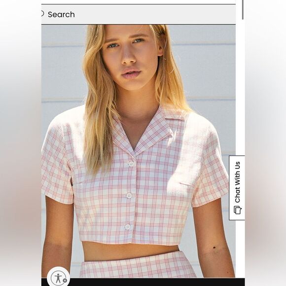 Brandy Melville John Galt Vivian Cropped Top HTF - Picture 1 of 5